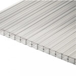 Polikarbonato plokštė PC DUAL 16x2100x6000 mm (12,6 kv.m) skaidrus, pjaustomas (galimi ilgiai: 3 arba 6 m, galimas plotis: 2,10 m) 2,3 kg/kv.m