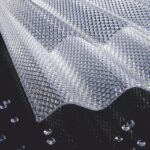 Banguotas polikarbonato lakštas su korio efektu (PC DIAMONDS) 2,8 mm, skaidri