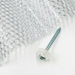 Tvirtinimo varžtai į medį su BPS tarpine M5 x 50 mm, PC DIAMONDS (50 vnt), skaidri