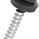 Tvirtinimo varžtai į medį su gumine tarpine 4,8 x 50 mm, (100 vnt) pilka RAL7016