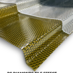 Čerpės imitacijos deimantinė monolitinio polikarbonato danga (PC Diamonds TILE EFFECT) 2,8 mm, bronzinė