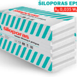 Polistireninis putplastis EPS100, 98,5 x 48,5 cm, frezuotas (storiai 100 – 300 mm)