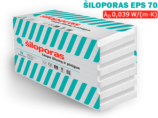 SILOPORAS_EPS_70 Polistireninis putplastis EPS70, 98,5 x 48,5 cm, frezuotas (storiai 100 – 300 mm) - Image 1