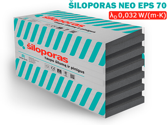 SILOPORAS_NEO_EPS_70 Polistireninis putplastis NEO EPS70, 98,5 x 48,5 cm, frezuotas (storiai 100 – 300 mm) - Image 1