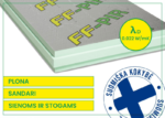 Poliuretano PIR šilumos izoliacinė plokštė Finnfoam FF-PIR ALK su aliuminiu 600 x 2400 mm, storis 60 mm - Image 5